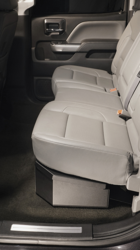 GMC Sierra 3500HD Underseat Lockbox - Rear 60% Bench Seat - Tuffy Products - 2/3 Length with Keyed Lock - Black - `07-`19